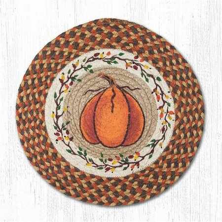 CAPITOL IMPORTING CO 15 in. Harvest Pumpkin Printed Round Placemat 57-222HP
